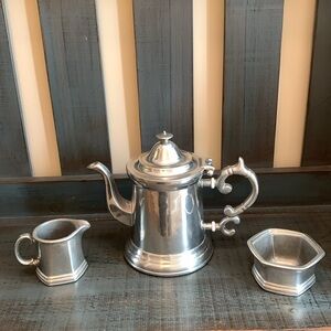 Wilton Armetale Coffee Pot, Sugar and Creamer Set